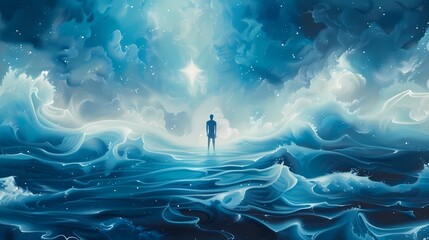 Wall Mural - Fantasy starry sky vortex dot illustration poster background