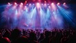 © Pter - border is spotlights, empty stage, crowd is in the foreground