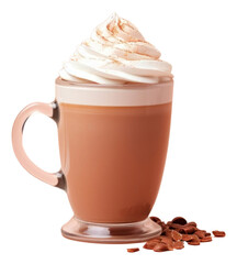 Poster - PNG Hot chocolate with whip cream beverage dessert creme