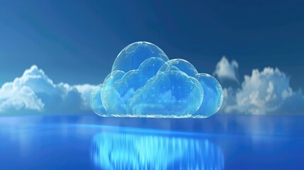 Wall Mural - cloud computing transfer big data on internet