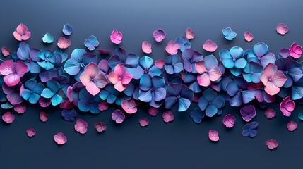 Wall Mural - Colorful abstract flowers wallpaper poster background