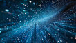 © halima - Blue and white glowing particles move at high speed creating a sense of urgency and excitement