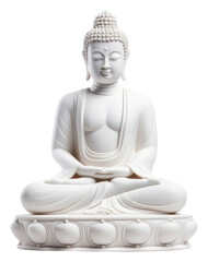 Poster - PNG Buddha statue white white background representation