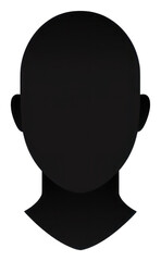 Poster - PNG Male silhouette black white background.