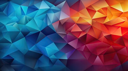 Canvas Print - A vibrant pattern of colorful triangles  
