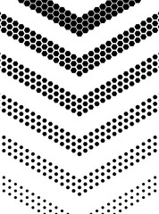 Wall Mural - Black and white seamless pattern arrow shape for backgroud, with hexagonal shape for jersey pattern. Sport background. Vector Format Illustration. Editable graphic resource