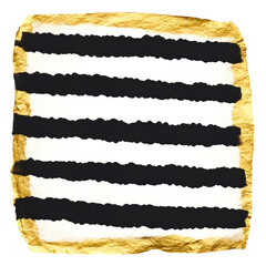 Sticker - PNG  Stripe in square shape ripped paper black white background rectangle