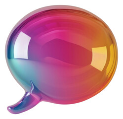 Sticker - PNG Color speech bubble sphere purple glass