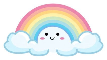 Sticker - PNG Rainbow cartoon nature cute