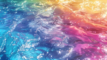 Wall Mural - Rainbow water pattern illustration poster background