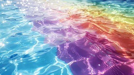 Rainbow water pattern illustration poster background