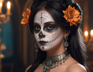 woman in mask, portrait of a woman in carnival mask, portrait of a woman with carnival mask