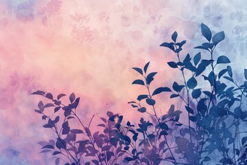 Wall Mural - An artistic abstract background with pastel watercolor style with flower. AIG42.