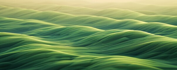 Wall Mural - abstract organic flowing green lines and waves smooth textured tones wallpaper background illustrati
