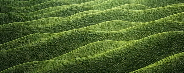 Wall Mural - abstract organic flowing green lines and waves smooth textured tones wallpaper background illustrati