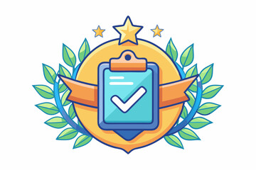 Quality Verified Badge symbol icon design