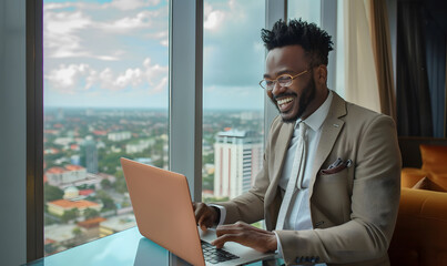 Wall Mural - happy and excited businessmen investing