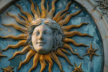 Wall Mural - the sun on the wall