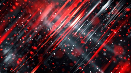 Wall Mural - high-contrast background with black and red streaks glowing light and silver flecks background