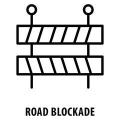Wall Mural - Road Blockade Icon simple and easy to edit for your design elements