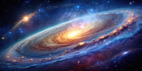 Wall Mural - Galaxy in space with a beautiful starry background, galaxy, space, stars, universe, astronomy, cosmic