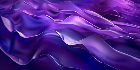 Poster - Neon Wave Background. Abstract background with a purple and blue gradient color waves, wavy lines, curved shapes, fluid motion effect
