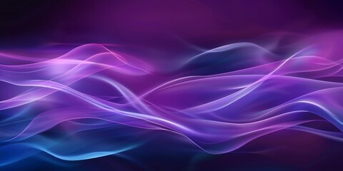 Wall Mural - Neon Wave Background. Abstract background with a purple and blue gradient color waves, wavy lines, curved shapes, fluid motion effect
