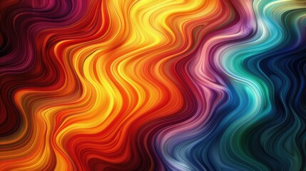 Wall Mural - Dynamic waves of vibrant abstract colors