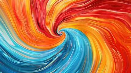 Wall Mural - Dynamic waves of vibrant abstract colors