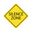 © pinar - silence zone sign with megaphone vector icon
