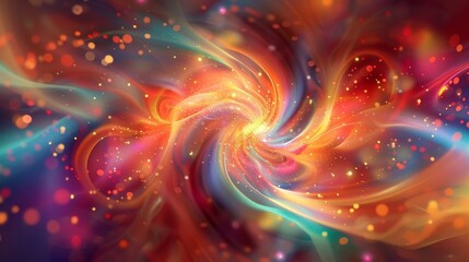 Vibrant flame patterns with glowing particles and soft blurred edges background