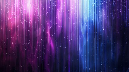 Wall Mural - A futuristic digital background with vertical light streaks in purple and blue