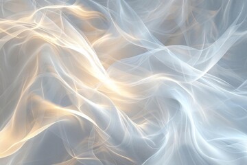 Wall Mural - A light abstract background with flowing white waves