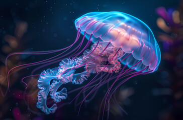 Wall Mural - jelly fish in the sea