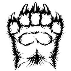 Wall Mural - Bear Back Paw