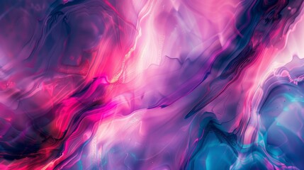 Wall Mural - Bold pinks purples blues lively abstract gradients light refractions