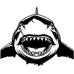 Sticker - Angry Shark Face