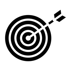 Sticker - arrow target goal glyph icon