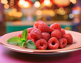 Fresh organic raspberries - tasty - delicious - yummy - healthy - diet - top snack - fruit - fruity - berries