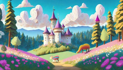 Wall Mural - fairy tale castle