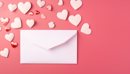 valentine card with hearts