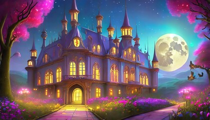Wall Mural - castle in the night