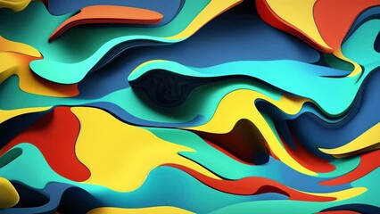 bright colorful 3d abstract liquid spectrum background