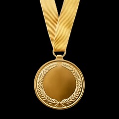 gold medal for awarding copy space mockup design empty