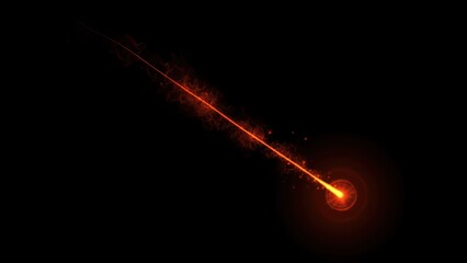 Wall Mural - Beautiful illustration of falling star on plain black background