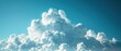 © Starkreal - Fluffy cumulus clouds against a bright blue sky, ideal for a cheerful and uplifting background, Photorealistic, captured with a 50mm prime lens,