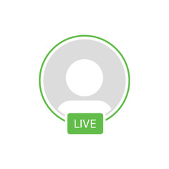 Wall Mural - live user profile social media icon. avatar symbol modern, simple, vector, icon for website design, 