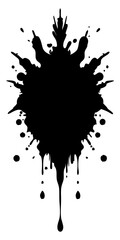 Wall Mural - Abstract black ink splash vector illustration for creative designs and art projects