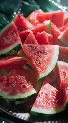 Wall Mural - Watermelon slices on a platter