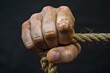 © Valentin - Person pulling a rope with hands